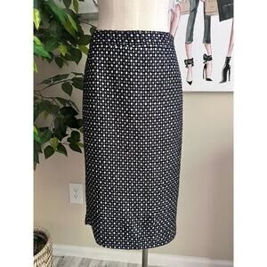 Banana Republic Womens Navy Tweed Knit Preppy Office Career Pencil Skirt Sz 6
